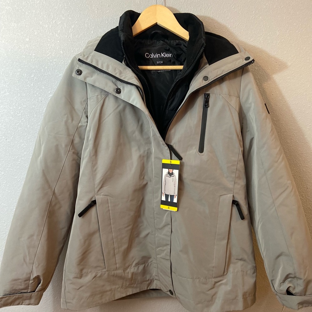 Calvin Klein Ladies 3-in-1 Systems Jacket Gray Small & Medium. NWT.